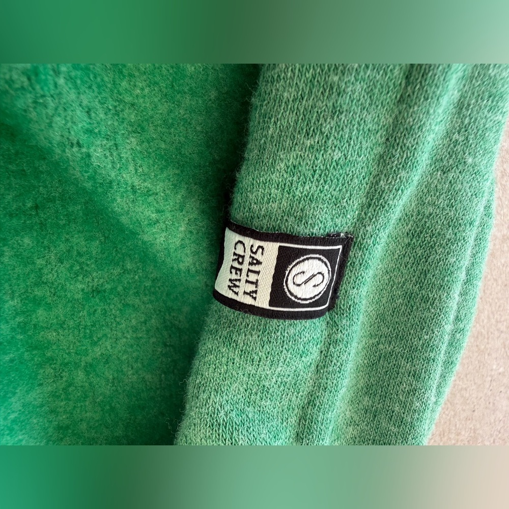 Salty Crew — Boyfriend Fit Green Full-Zip Hooded Sweatshirt — Size XL — NWT - Picture 14 of 16